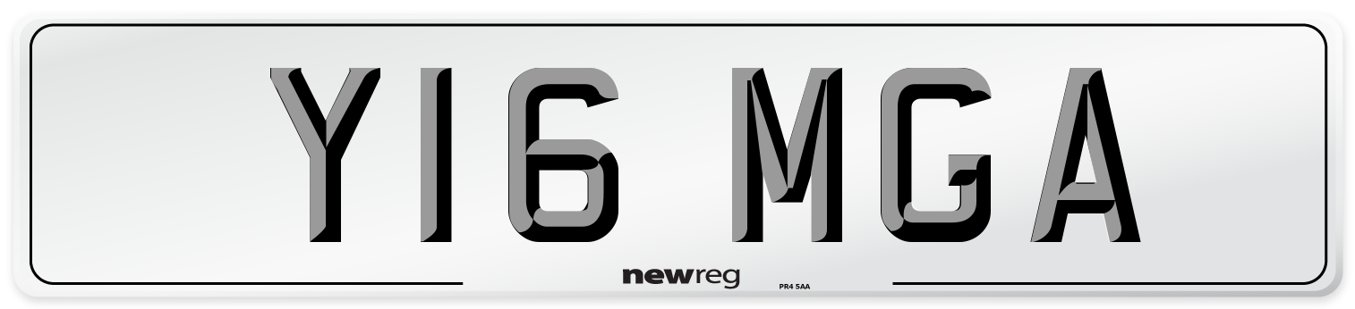 Y16 MGA Number Plate from New Reg